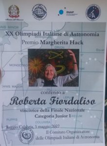 Roberta Fiordaliso - Olimpiadi di Astronomia