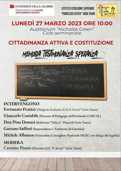 gioia tauro - convegno su tema memoria, testimonianza e speranza